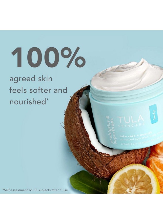TULA TULA Skin Care Take Care + Nourish - Advanced Hydration Body Moisturizer, Non-Greasy, Contains Vitamin C & Yuku to Improve Skin Tone & Texture, 8.1 oz.  - Image 5