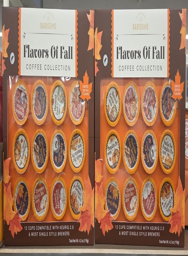 Barissimo The Coffee Expert Flavors of Fall Coffee Collection 12 Cups 4.2oz 119g (Two Boxes) - Image 1