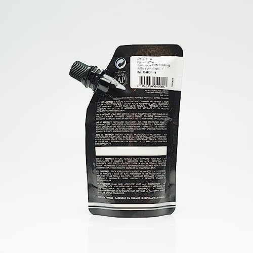 Sennelier Abstract Artist Acrylic 120 ml Pouch (Titanium White) |Ideal for urban art, large murals, or abstract expressionism. - Image 2
