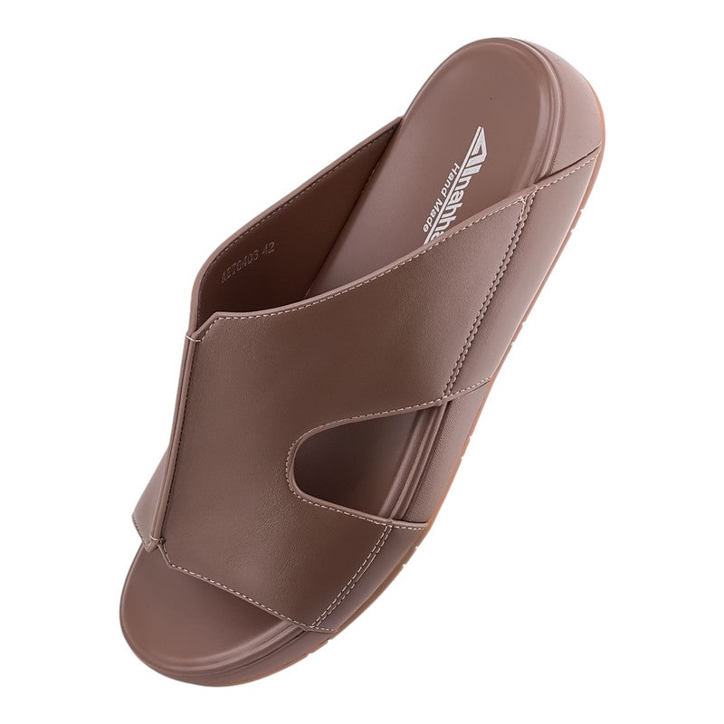 إيت صندل عربي يدوي الصنع للرجال من AET | شبشب رجالي خارجي | شبشب مفتوح من الأمام للاستخدام اليومي | جلد عربي أصلي| تصميم عربي جديد | نعل داخلي مختلف اللون| مريح وخفيف الوزن - Image 3