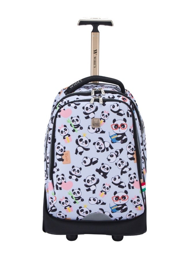 Wires 3 Piece Kids School Trolley Bag laptop compartment Big Wheels With Lunch bag & Pencil Case - Image 2