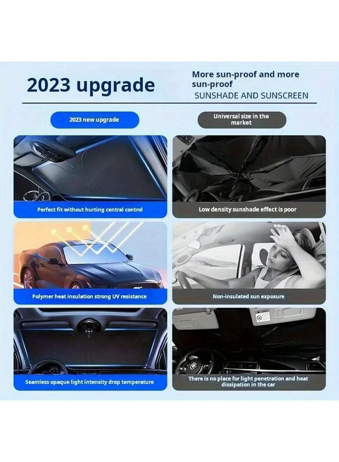 1 Set Thermal Blocking UV Protection Windshield Sun Shade For Vehicle Front Window - Image 4