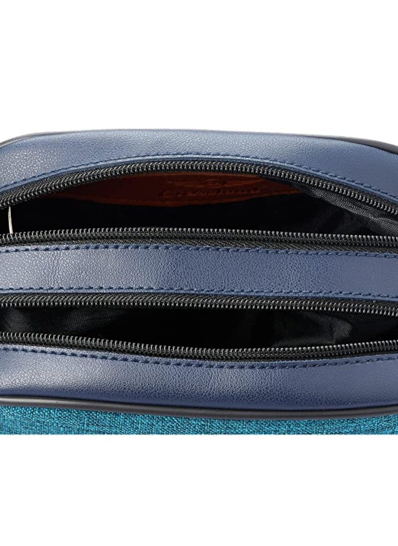 Crossland Crossland Handbag Canvas and Leather - 3 Zippers internal Pocket  - Image 4