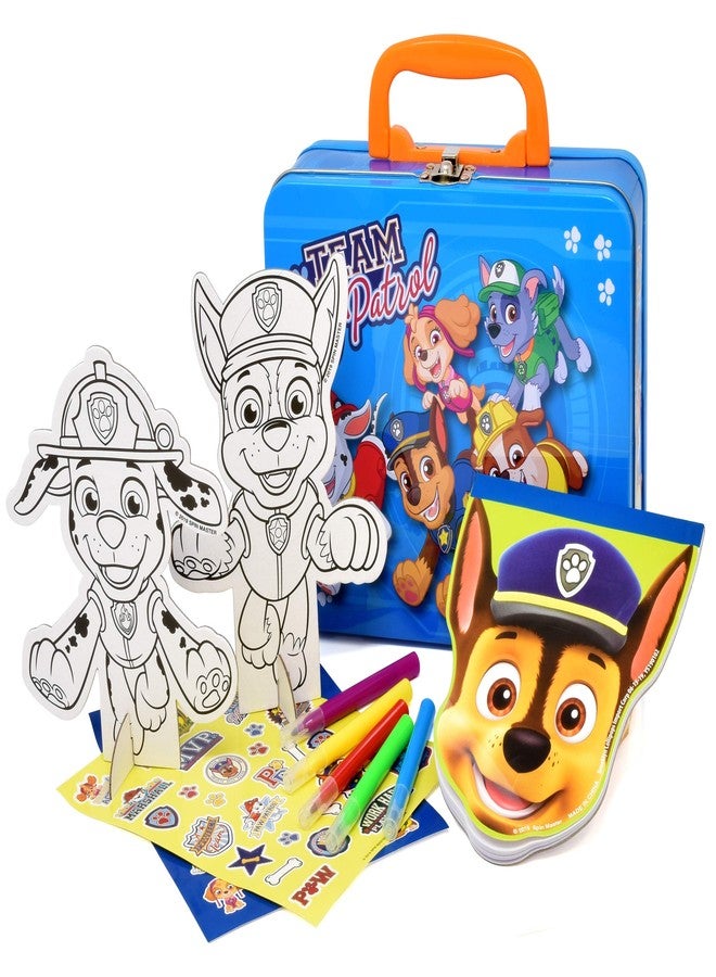 Lollipop Paw Patrol Coloring and Activity Tin Box, Includes Markers, Stickers, Mess Free Crafts Color Kit in Tin Box, for Toddlers, Boys and Kids - Image 2