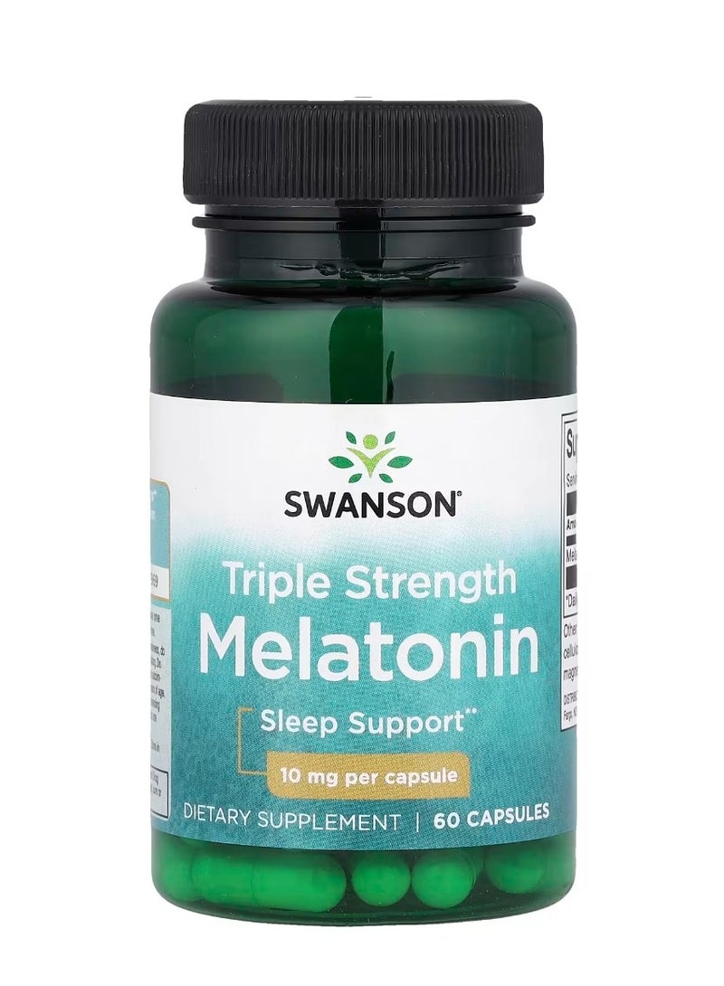 سوانسون الميلاتونين ثلاثي القوة 10 ملجم - 60 كبسولة