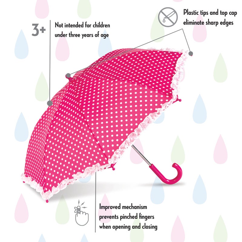 ShedRain Kids Umbrella for Boys & Girls - Pinch-Proof, Easy Grip Handle, Compact Children's Umbrella for School & Travel - Image 2