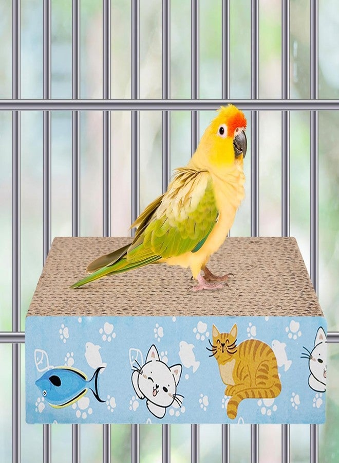 Allazone Bird Perch Stand, Parrot Toys Parrot Chew Toys, Parrot Cardboard Bird Chew Toys Shredder Foraging Toys for Parakeet Parrot, Cockatiel, Conure, Lovebirds, S - Image 5
