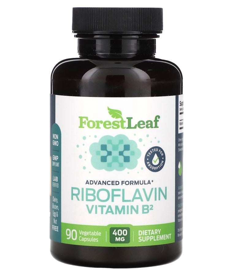 Riboflavin Vitamin B2 400 mg 90 Vegetable Capsules
