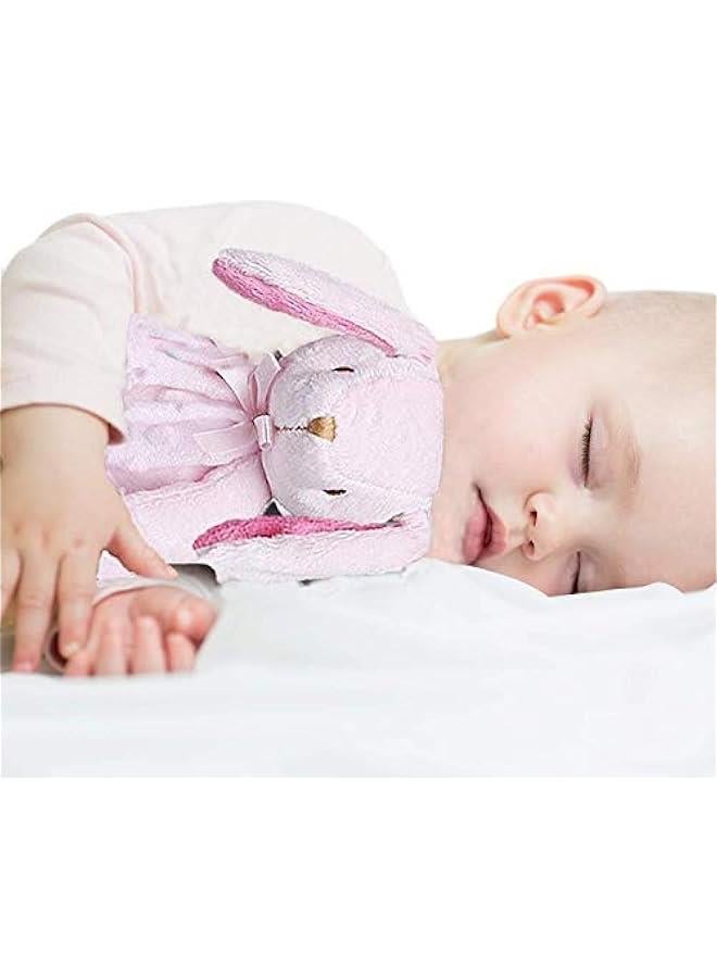 Loveys for Babies Bunny Security Blanket Baby Girl Gifts Newborn Soft Pink Lovie for Infant and Toddler Snuggle Toy Stuffed Animal, Pink 16 Inch - Image 2
