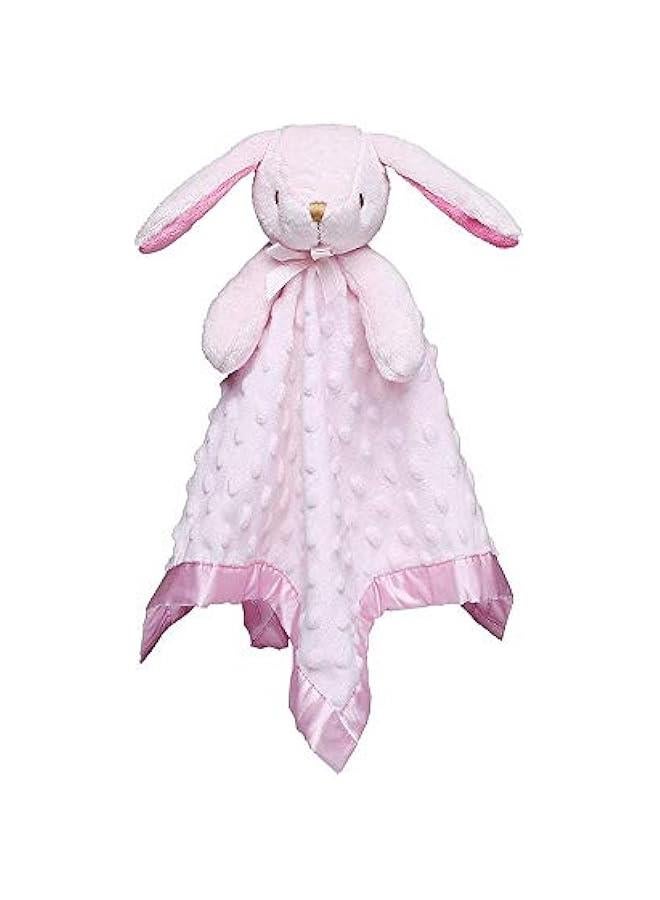 Loveys for Babies Bunny Security Blanket Baby Girl Gifts Newborn Soft Pink Lovie for Infant and Toddler Snuggle Toy Stuffed Animal, Pink 16 Inch - Image 1