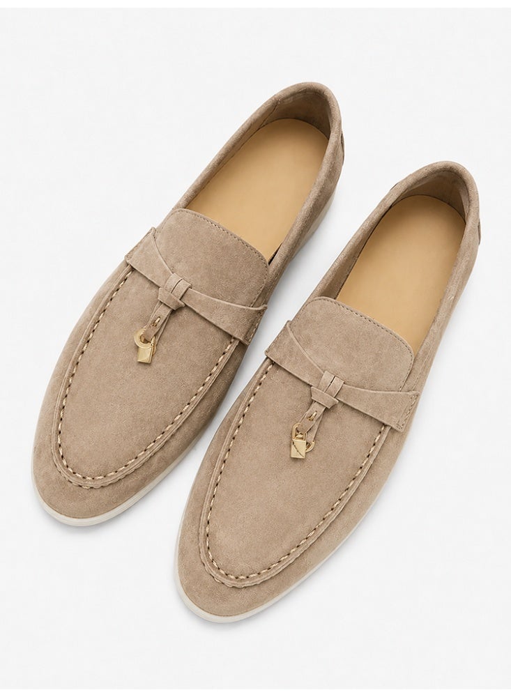Women's Suede Loafers Slip On Flat Casual Office Daily Comfort Walking Shoes - Image 1