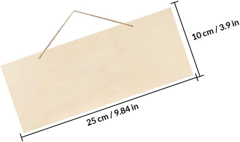 Unfinished Hanging Wood Plaque 5pcs Set with Jute Rope for DIY Crafts, Blank Wood Signs for Painting and Home Decoration, Suitable for Crafting - Image 2