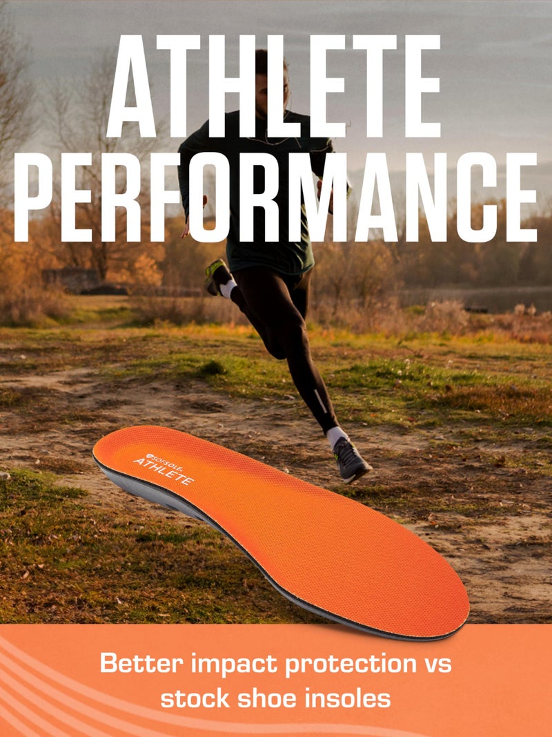 Sof Sole mens Athlete Performance Full-length Insole, Orange, 13-14 US - Image 2