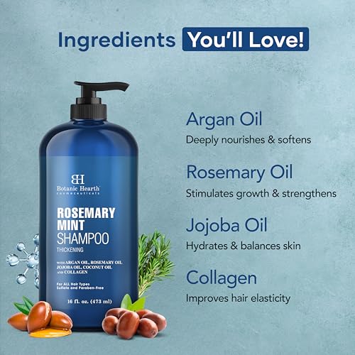 Botanic Hearth Rosemary Mint Shampoo and Conditioner Set, Thickening Formula, Promotes Hair Growth and Scalp Health Sulfate Free & Paraben Free, for Men & Women | 16 fl oz - Image 5