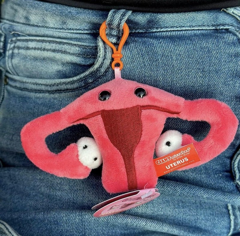 GIANT MICROBES Uterus Plush Keychain, Uterus Plush, Hysterectomy Gifts, Endometriosis Awareness, Feminist Gifts, Fertility Gift, Get Well Gift, Bag Charms - Image 5
