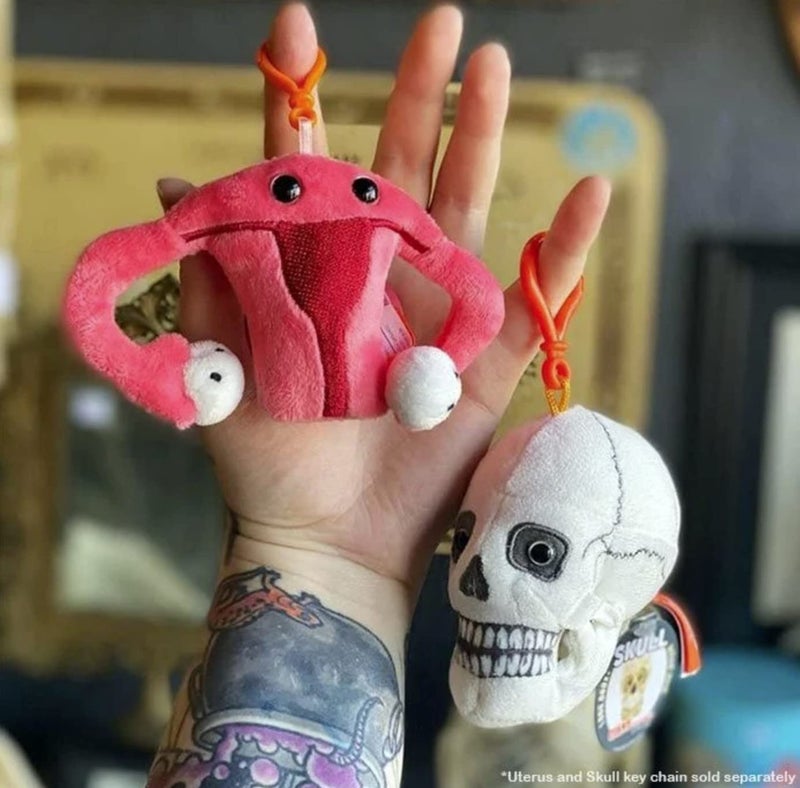 GIANT MICROBES Uterus Plush Keychain, Uterus Plush, Hysterectomy Gifts, Endometriosis Awareness, Feminist Gifts, Fertility Gift, Get Well Gift, Bag Charms - Image 3