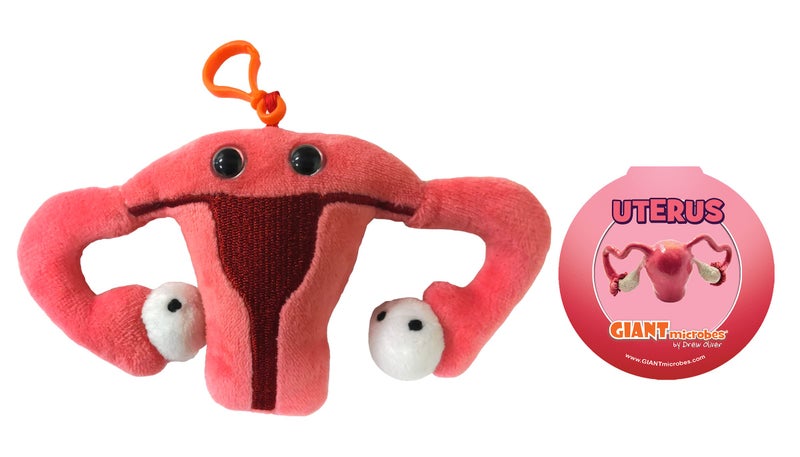 GIANT MICROBES Uterus Plush Keychain, Uterus Plush, Hysterectomy Gifts, Endometriosis Awareness, Feminist Gifts, Fertility Gift, Get Well Gift, Bag Charms - Image 1