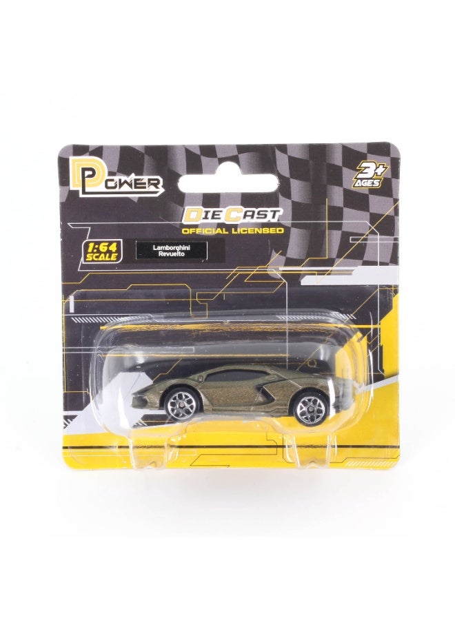 D-Power 1:64 نموذج مصبوب لامبورغيني ريفولت 2024 باللون الأخضر غير اللامع - سيارة رياضية مصغرة قابلة للجمع - Image 4
