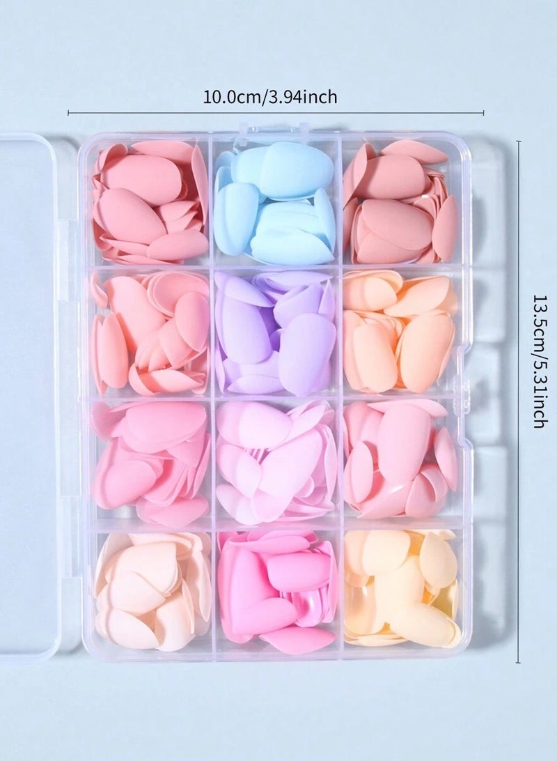 أظافر اصطناعية باستيل قابلة للإزالة – 12 لونًا، قابلة لإعادة الاستخدام وسهلة التطبيق - Image 2