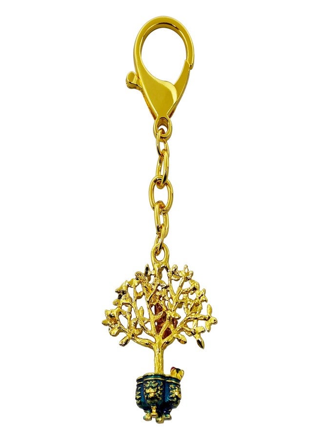 Fengshuibringluck Feng Shui Peach Tree With Magic Monkey And 9 Coins Keychain Happiness and Wealth Amulet - Image 4