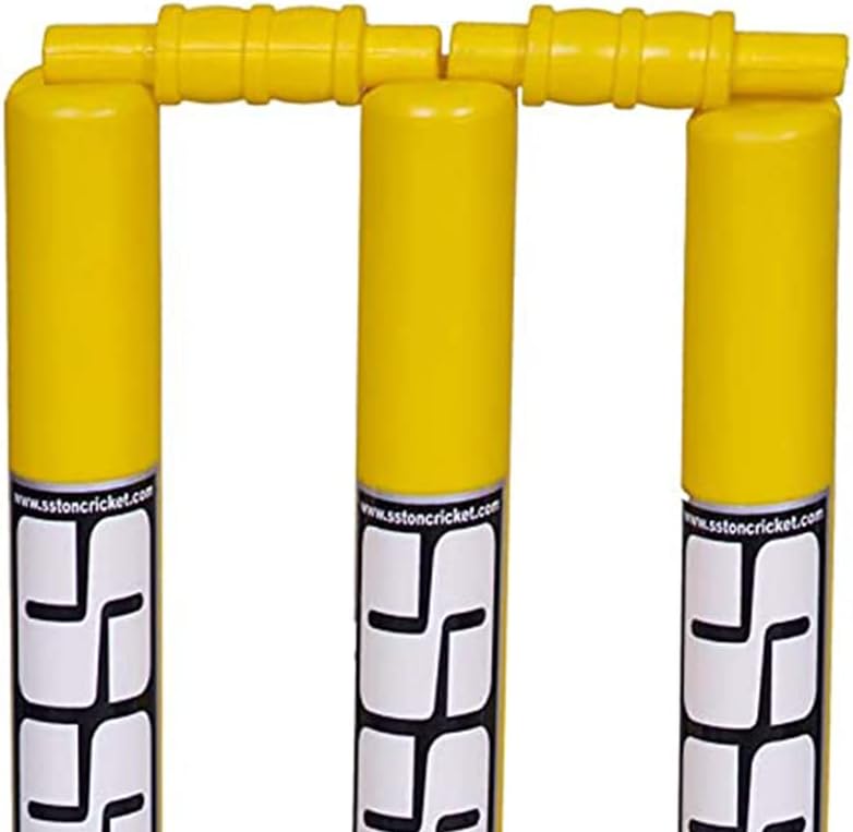 SS Plastic Stumps with Base - Multicolor | Cricket Training and Match Equipment for Players and Practice Sessions - Image 3
