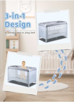 Occuwzz Foldable And Multifunctional Double Layer Crib Playpen For Babies And Toddlers  - Image 2