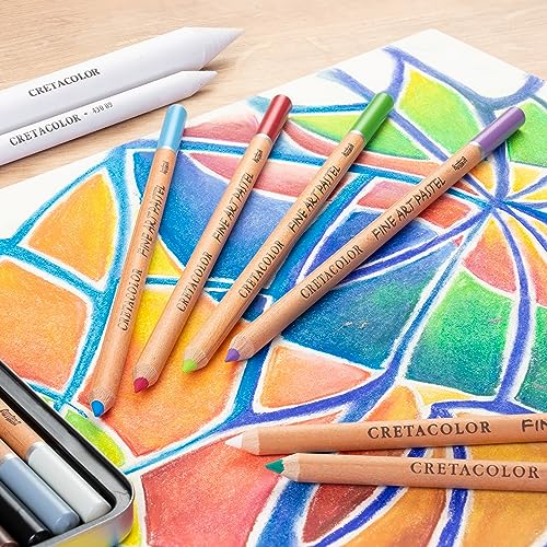 CRETACOLOR Fine Art Pastel Pencil - Set of 24| Blue Shade | Ideal for Drawing, Sketching, Mandala, Shading, Portrait, Pencils for Artists, Fine Art Students. - Image 4
