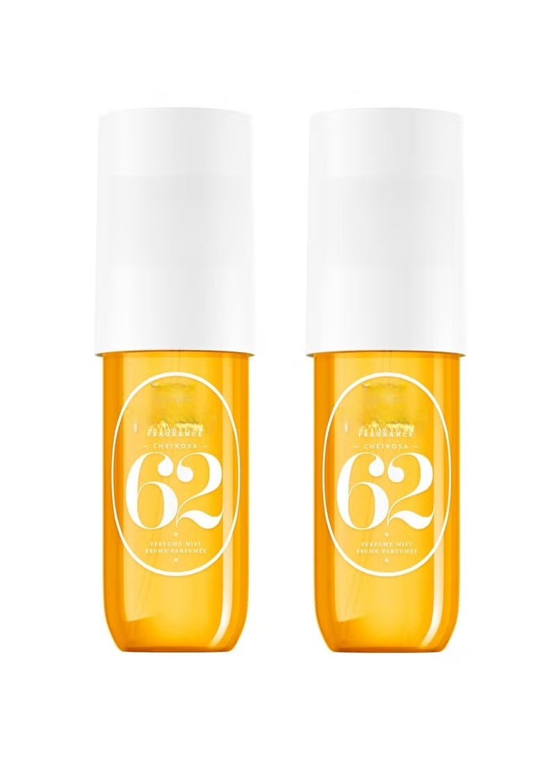 Sol De Janeiro Brazilian Crush Cheirosa 62 Hair & Body Perfume Mist 90ml Pack of 2 | Long-Lasting Fragrance for Hair & Skin