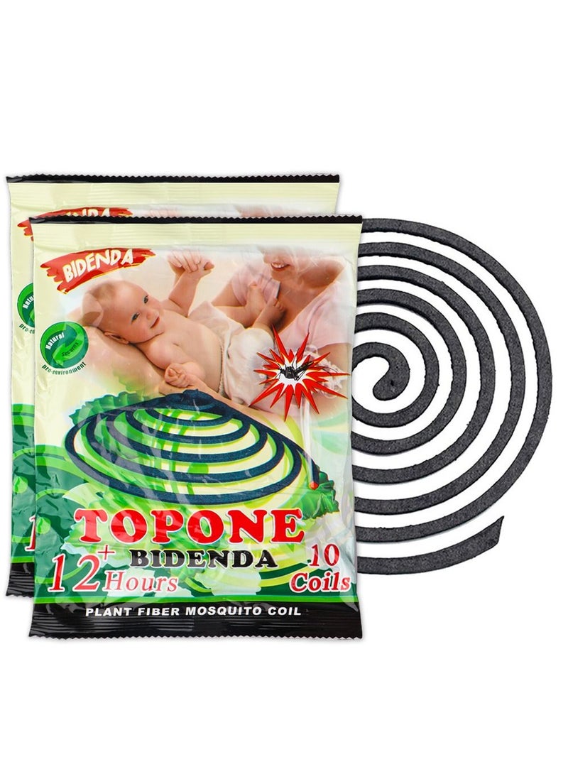 توب ون لفائف البعوض، ملفات حلزونية جامبو، تركيبة أقوى، ملفات السترونيلا، بخور السترونيلا، مصنوعة من السترونيلا، عشبة الليمون (20 ملفًا) - Image 1
