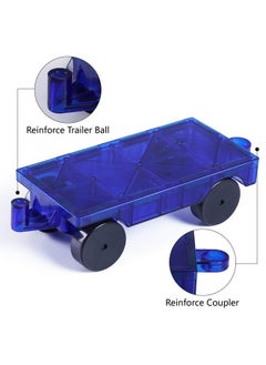 Jasonwell Magnetic Car Truck Wheels Magnetic Vehicles Set Ferris Wheel Kit Propeller Windmill Playset For Magnetic Tiles Magnet Toys 3D Building Blocks Accessories For Toddlers Boys Girls  - Image 4