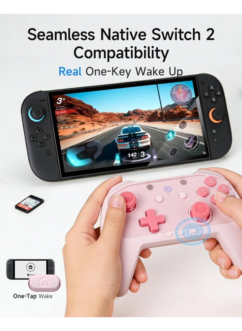EasySMX Classic Gamepad EasySMX S10 Lite Wireless Gaming Controller for Switch/Switch 2, PC, Android, iOS with Drift-Free Hall Effect Joysticks with Longer Lasting Glide Tech for Silky Control, One-Key Wake-Up, Voice Chat, 9-Axis Motion, 2 Back Buttons, Great for Kids, Casual & Serious Gamers, Ergonomic Anti-Slip Grip, 1000mAh Battery Play 22hours - Image 4