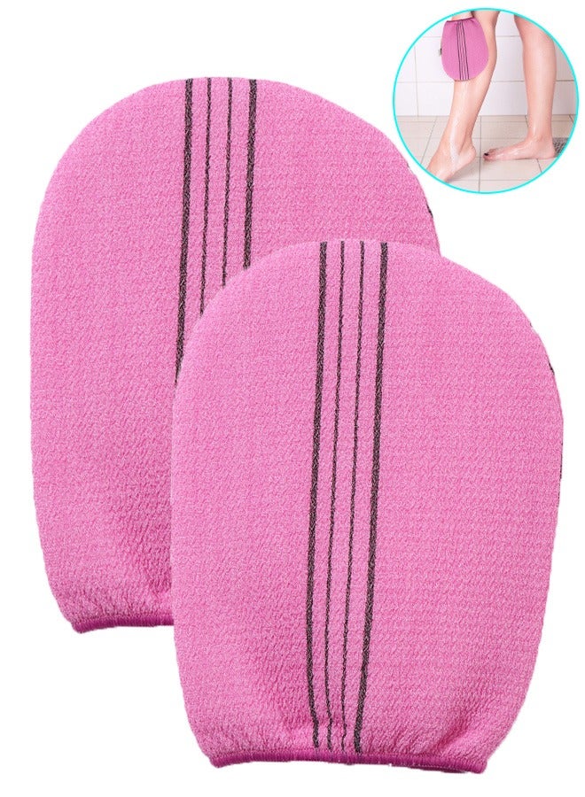 Generic Exfoliating Gloves, 2pcs Deep Exfoliation Mitt of Shower Body Scrub Exfoliant Scrubber Glove Skin for Cleanse Dead or Dry Skin Suitable for Men and Women  - Image 1