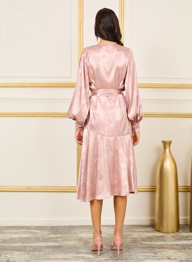 ستايلي فستان ساتان ميدي - Image 4