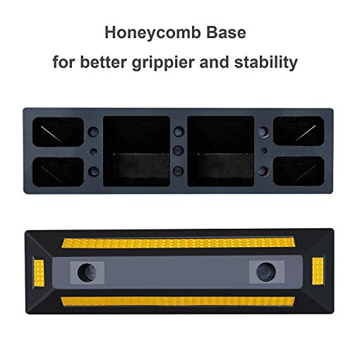 Reliancer حزمة 2 من كتل توجيه وقوف السيارات المطاطية الثقيلة لوقف العجلات للسيارات في المرائب - Image 4