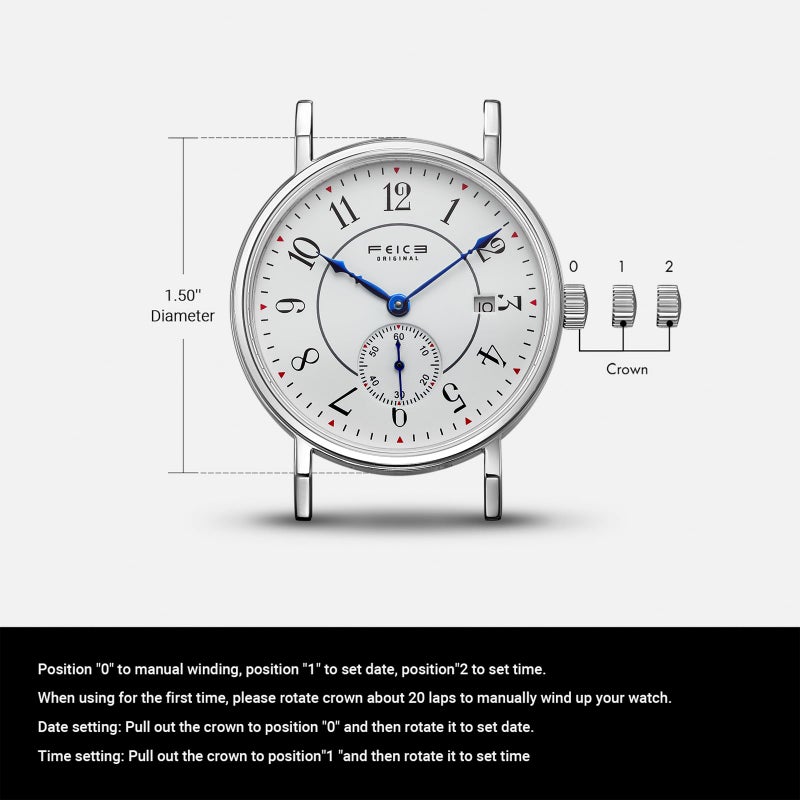 FEICE FM211-BLACK Menâ€™s Watches Bauhaus Design Automatic Watch Waterproof Sapphire Crystal Analog Mechanical Watches for Men Women Unisex FM201 Upgrade Model. - Image 4