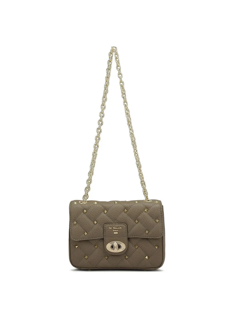 Genuine Leather Taupe Sling Bag