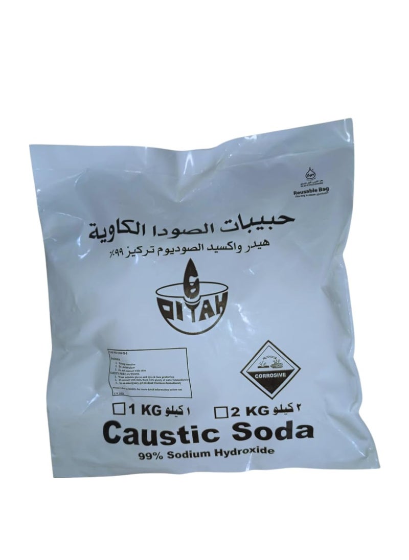 Spark Caustic Soda 1 kg Bag, (Sodium Hydroxide) Powder 