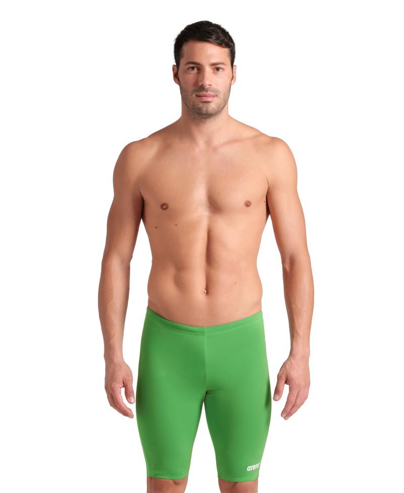 ARENA Mens Swim Jammer Team Solid MaxLife Athletic Swimwear Professional Training Swimsuit Sports Bathing Suit Team Green US Size 26