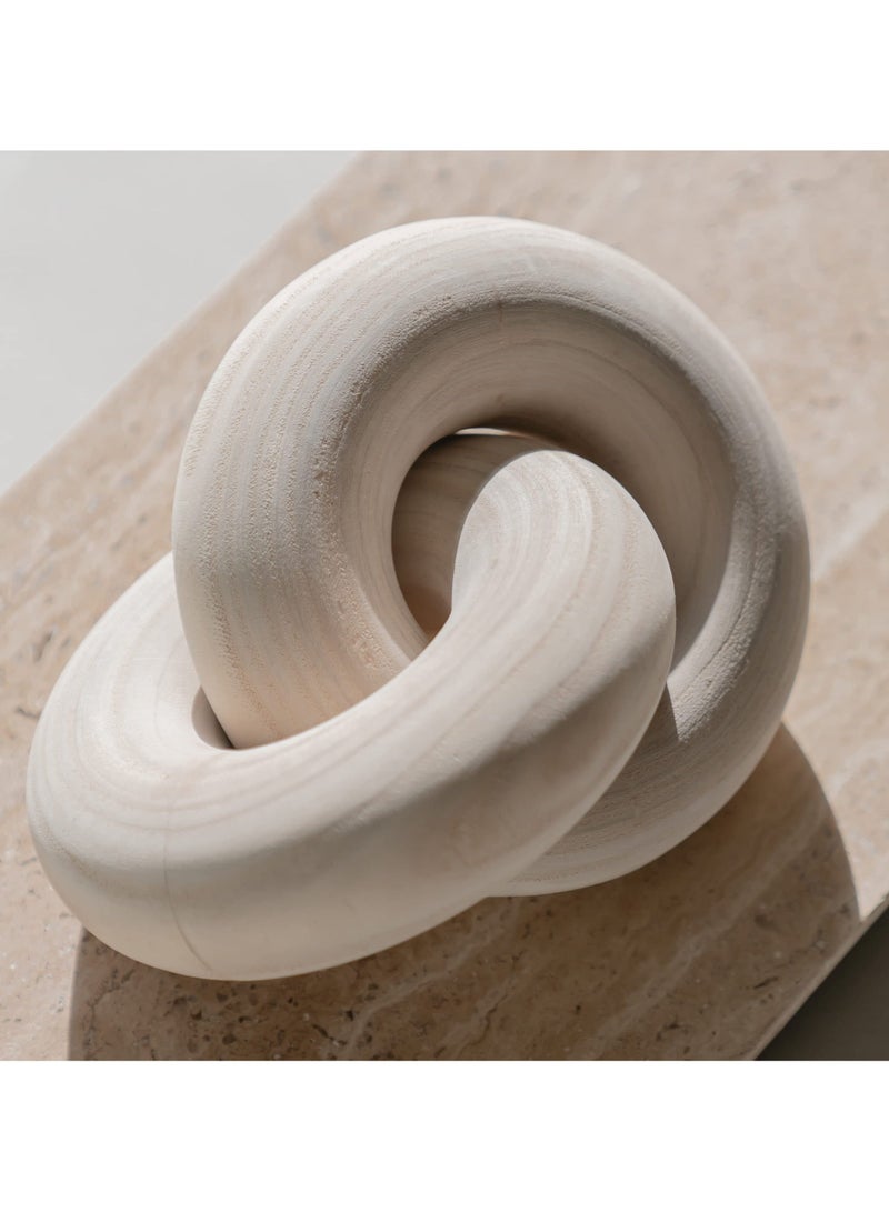 هاهاهاي 2 وصلة ديكور طاولة القهوة ديكور سلسلة عقدة رائعة لغرفة المعيشة ديكورات منزلية عصرية وحديثة منحوتة يدويًا من الخشب الطبيعي ديكور لغرفة النوم والمزرعة - Image 2