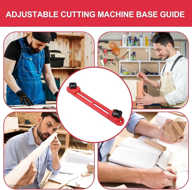 Red Circular Saw Guide Precision Cutting Base Guide Milling Positioning Clamp Attachment - Image 5