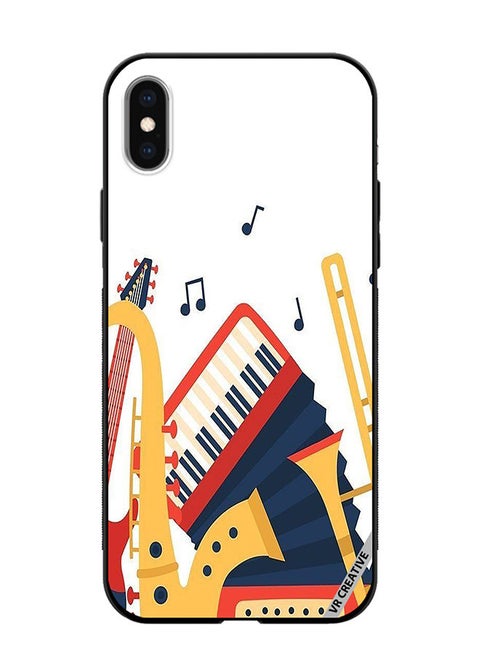 Protective Case Cover For Apple iPhone XS Max Music Instruments Design Multicolour