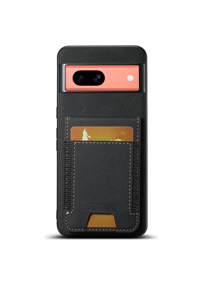 سوتين جراب لهاتف Google Pixel 7a H03 مصنوع من جلد الليتشي مع حامل للبطاقات في الخلف - Image 1