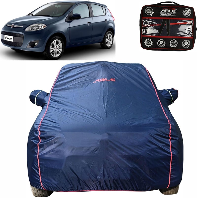 Able Parashuit Blue WR Series Car Body Cover with Mirror Pockets and Driver Door Zipper Compatible for Fiat PALIO (2011 to Till Now Model) - Image 1
