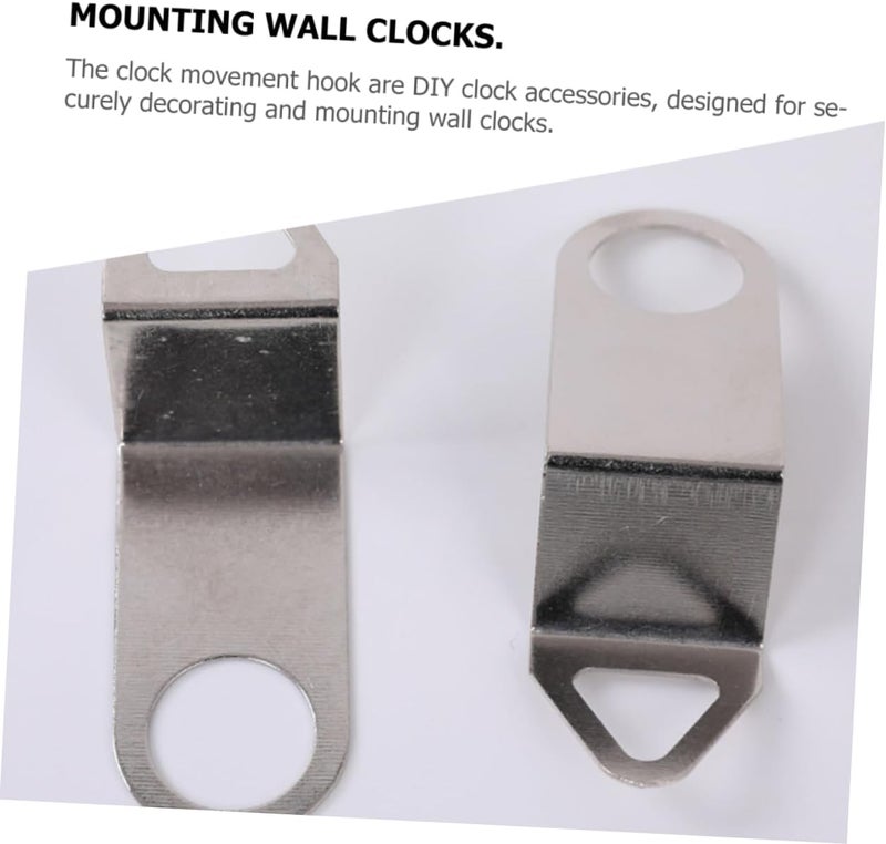 POPETPOP 6pcs Wall Clock Movement Hooks Hangers for Clock Projects Wall Decoration and Pendulum Mechanisms Sleek Finish for Decor - Image 4