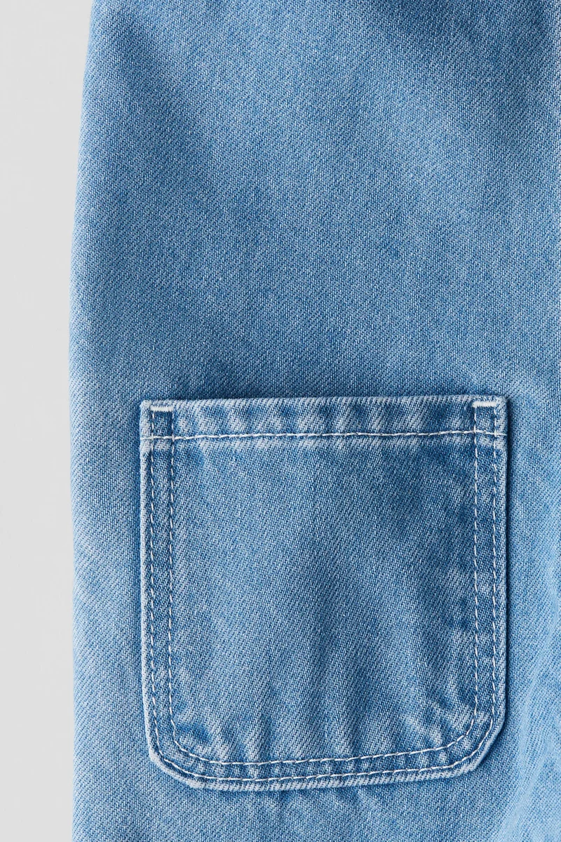 H&M Printed Denim Dungarees