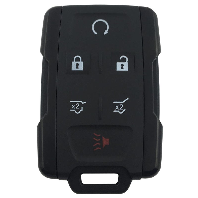 Replacement Keyless Entry Remote Key Fob Shell Cover for Chevy Chevrolet Tahoe Suburban GMC Yukon M3N32337100 Car Key Fob Case Black 6 Button