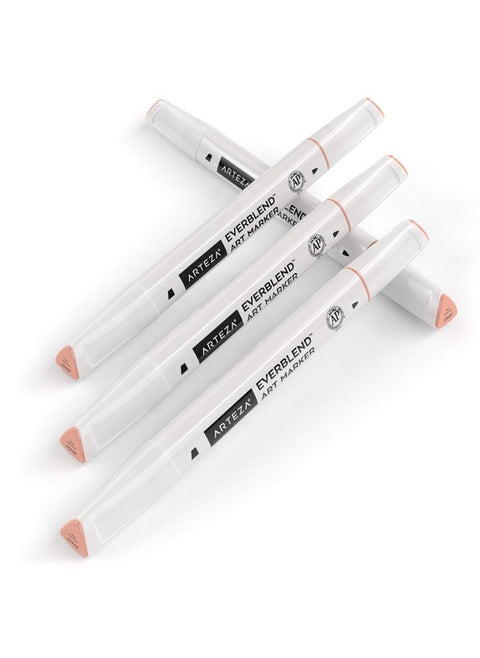 Everblend Art Markers Macaron Pink A9427 (Set Of 4) Alcohol Based Sketch Markers With Dual Tips (Fine And Broad Chisel) For Painting Coloring Sketching And Drawing