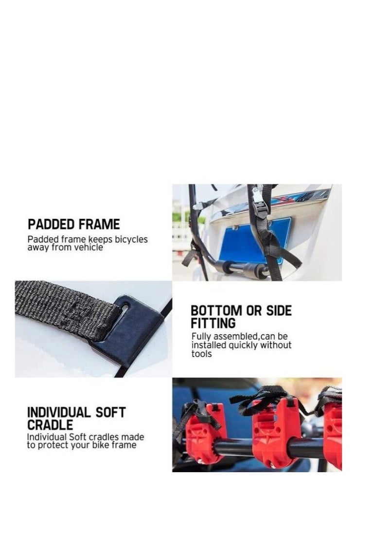 Generic - Light yet strong foldable iron Frame Easily mounted with 6 tightening sturdy straps for fixation of bike rack. - Image 1