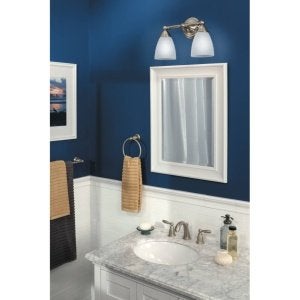 Moen YB2262ORB Brantford 2-Light Dual-Mount Bath Bathroom Vanity Fixture with Frosted Glass, Oil-Rubbed Bronze - Image 3
