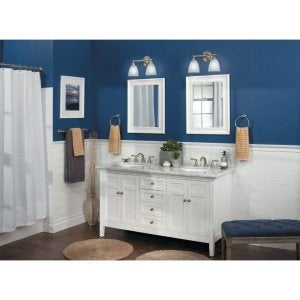 Moen YB2262ORB Brantford 2-Light Dual-Mount Bath Bathroom Vanity Fixture with Frosted Glass, Oil-Rubbed Bronze - Image 2